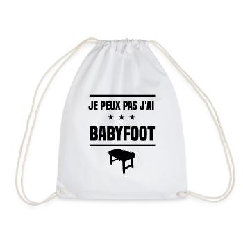 j'peux pas j'ai babyfoot humour - Sac de sport léger - blanc - Devant