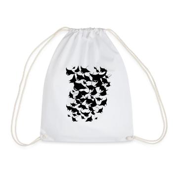Manta fish - Drawstring Bag - white - Front