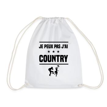 j'peux pas j'ai country humour - Sac de sport léger - blanc - Devant