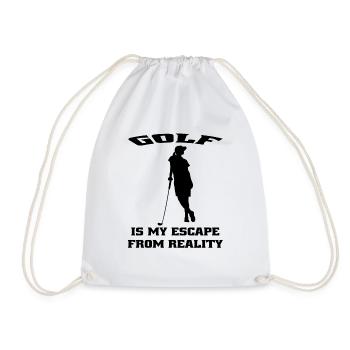 Golf Golfschläger Spruch Golfball Golfspielerin - Turnbeutel - Weiß - Vorne