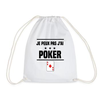 j'peux pas j'ai poker humour - Sac de sport léger - blanc - Devant