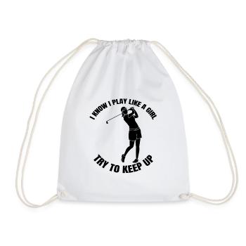 Fille de golf club de golf balle de golf golfeuse - Sac de sport léger - blanc - Devant