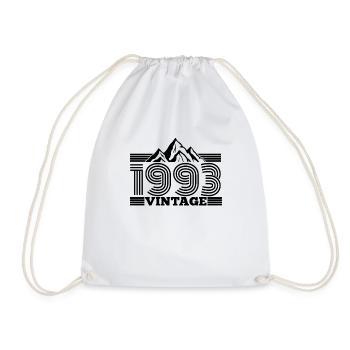 Mountains Hiking 1993 Birthday Vintage Sayings - Drawstring Bag - white - Front