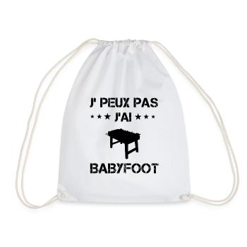 j'peux pas j'ai babyfoot cadeau babyfoot - Sac de sport léger - blanc - Devant