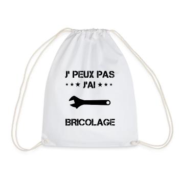 j'peux pas j'ai bricolage clé molette cadeau - Sac de sport léger - blanc - Devant