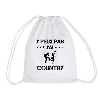 j'peux pas j'ai country cadeau danseur - Sac de sport léger - blanc - Devant