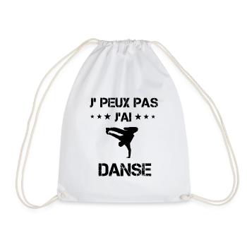 j'peux pas j'ai danse danceur cadeau danceur - Sac de sport léger - blanc - Devant