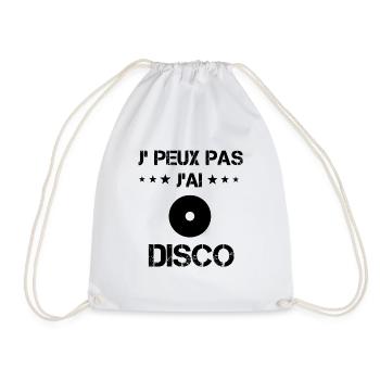 j'peux pas j'ai disco vinyle cadeau vinyle - Sac de sport léger - blanc - Devant
