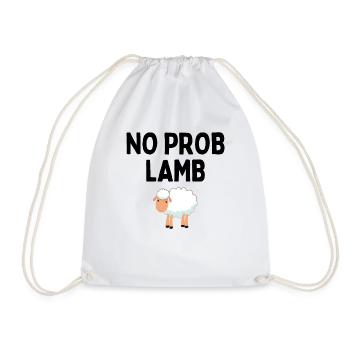 Drôle d’ignorer les problèmes Lamb Graphic Sarcastique - Sac de sport léger - blanc - Devant