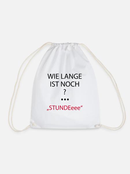 Stundeeee - Turnbeutel - Weiß