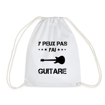j'peux pas j'ai guitare électrique cadeau - Sac de sport léger - blanc - Devant