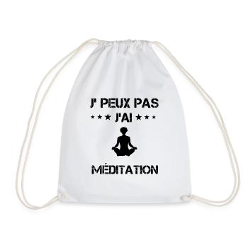 j'peux pas j'ai méditation cadeau relaxation - Sac de sport léger - blanc - Devant