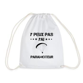 j'peux pas j'ai paramoteur cadeau parapentiste - Sac de sport léger - blanc - Devant