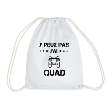 j'peux pas j'ai quad cadeau véhicule - Sac de sport léger - blanc - Devant