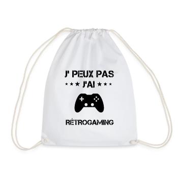 j'peux pas j'ai rétrogaming cadeau gameur - Sac de sport léger - blanc - Devant