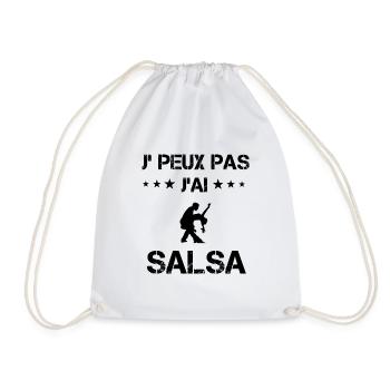 j'peux pas j'ai salsa cadeau danse - Sac de sport léger - blanc - Devant