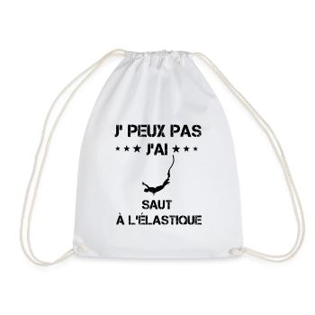 j'peux pas j'ai saut à l'élastique cadeau saut - Sac de sport léger - blanc - Devant