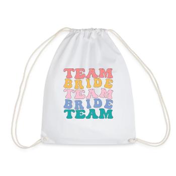 Hippie Team Bride Junggesellenabschied - Turnbeutel - Weiß - Vorne