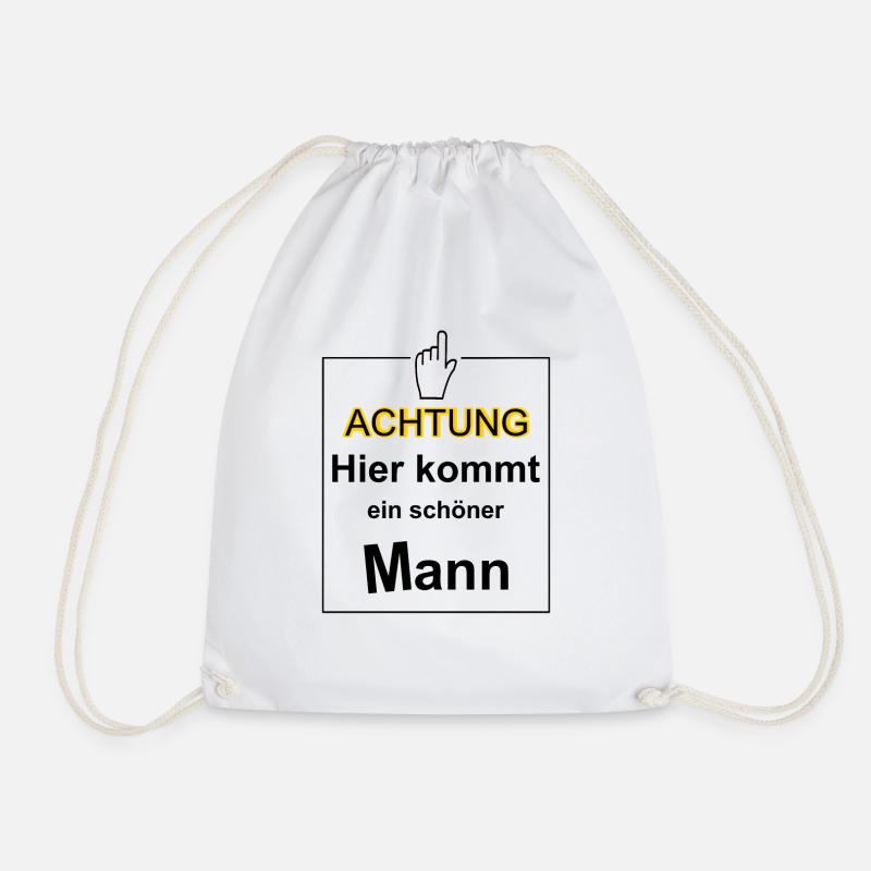 Schöner Mann - Turnbeutel - Weiß