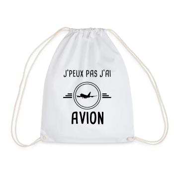 j'peux pas j'ai avion - Sac de sport léger - blanc - Devant