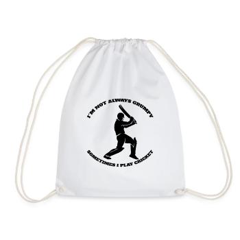 Cricket Slogan Team Cricket Gift Cricket Fan - Drawstring Bag - white - Front