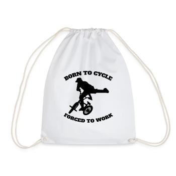 Bike Cycling Mountainbike Bike Tour - Drawstring Bag - white - Front