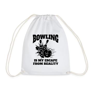 Bowler Bowling Bowling Bowling Kegel Cadeau - Sac de sport léger - blanc - Devant