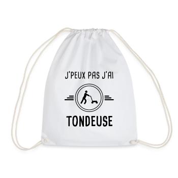 j'peux pas j'ai tondeuse - Sac de sport léger - blanc - Devant
