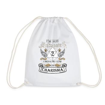 Je ne suis pas antisocial, j’ai roulé bas sur le charisme drôle - Sac de sport léger - blanc - Devant