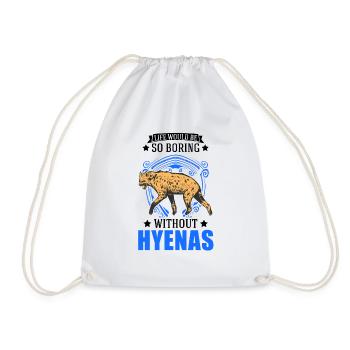 Hyäne Geschenk Erdwolf Hyena - Turnbeutel - Weiß - Vorne