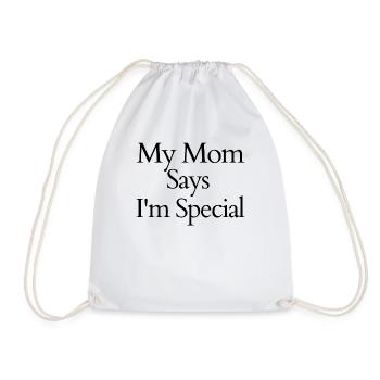 Inspirational Mommy's Favorite Kiddo Uplifting - Drawstring Bag - white - Front