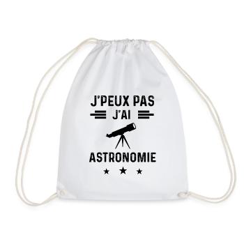 j'peux pas j'ai astronomie telescope astronaute - Sac de sport léger - blanc - Devant