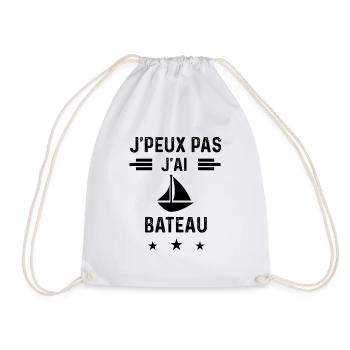 j'peux pas j'ai bateau ancre - Sac de sport léger - blanc - Devant