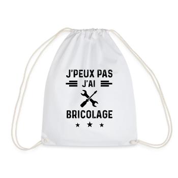 j'peux pas j'ai bricolage bricoler bricoleur - Sac de sport léger - blanc - Devant