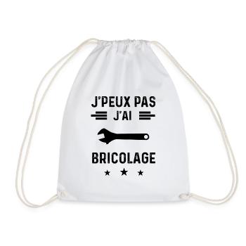 j'peux pas j'ai bricolage clé molette bricoleur - Sac de sport léger - blanc - Devant
