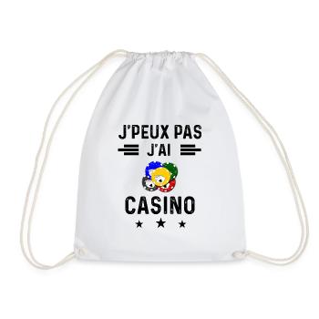 j'peux pas j'ai casino jetons - Sac de sport léger - blanc - Devant
