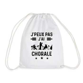 j'peux pas j'ai chorale music choriste - Sac de sport léger - blanc - Devant