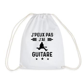 j'peux pas j'ai guitare rock gutariste - Sac de sport léger - blanc - Devant