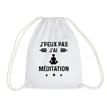 j'peux pas j'ai méditation relaxation - Sac de sport léger - blanc - Devant