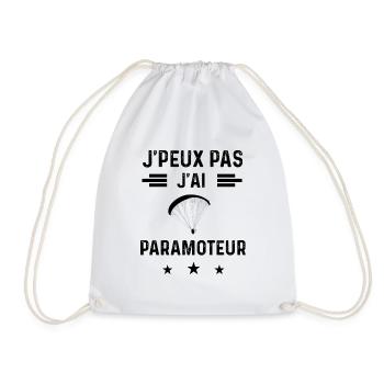 j'peux pas j'ai paramoteur parapentiste - Sac de sport léger - blanc - Devant