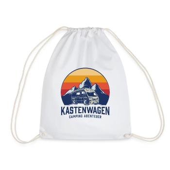 Kastenwagen Camping Abenteuer - Turnbeutel - Weiß - Vorne