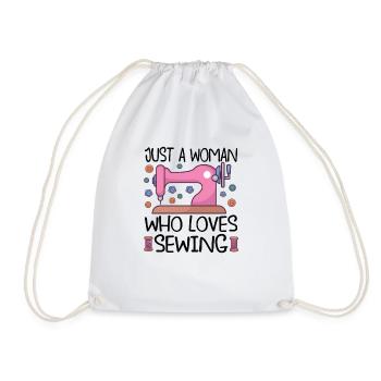 Sewing Machine Funny Sewing Sewing Sewing Fan Hobby - Drawstring Bag - white - Front