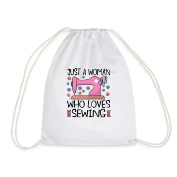 Sewing Machine Funny Sewing Sewing Sewing Fan Hobby - Drawstring Bag - white - Front