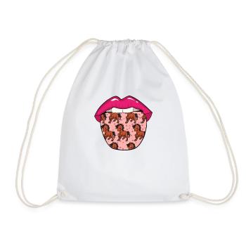 Langue équestre de cheval - Sac de sport léger - blanc - Devant