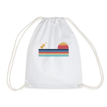 Violin Violinist Retro Vintage - Drawstring Bag - white - Front