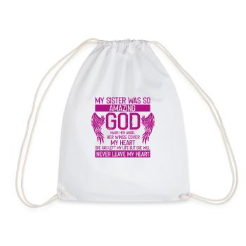 Inspirational Beloved Angel Bereavement - Drawstring Bag - white - Front