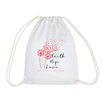 Faith Hope Love Sensibilisation aux maladies cardiaques - Sac de sport léger - blanc - Devant