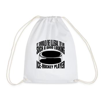 Eishockey Wintersport Eishockeyteam Geschenk - Turnbeutel - Weiß - Vorne