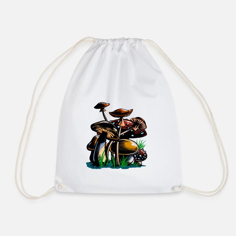 Champignons - Sac de sport léger - blanc