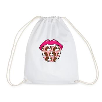 King Charles Cavalier Langue - Sac de sport léger - blanc - Devant